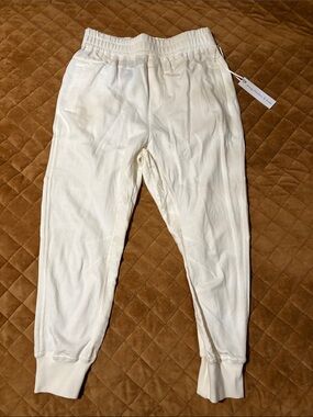 Young fabulous and broke Cream Jogger Pants - Elastic Waist & Rib Cuffs L